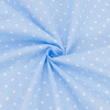Мерный лоскут поплин 150 см 388/3 Горошек цвет голубой 2,7 м фото
