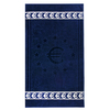 Полотенце велюровое Европа 70/130 см цвет синий с евро фото
