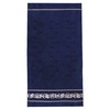 Полотенце велюровое Европа 50/90 см цвет синий с вензелями фото