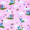Ткань на отрез бязь ГОСТ детская 150 см 315/2 Слоники цвет розовый фото