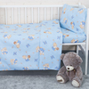 Постельное белье в детскую кроватку из бязи 1332/1 За медом голубой фото