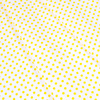 Ткань на отрез бязь плательная 150 см 1359/21А белый фон желтый горох фото