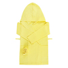 Халат детский вафельный с капюшоном желтый 110-116 см фото