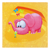 Полотенце махровое Sunvim 17B-14 Розовый слон 50/50 см фото