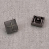 Пуговица металл ПМ63 10мм черный никель квадрат уп 12 шт фото