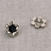 Пуговица металл ПМ64 11мм никель цветок черная эмаль уп 12 шт фото