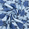 Ткань на отрез кулирка 3388-V2 Розы цвет светло-голубой фото