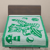 Одеяло п/ш жаккардовое детское 420 гр/м2 коты цвет зеленый 100/140 см фото