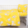 Постельное белье в детскую кроватку из бязи 1285/5 Мамонтенок желтый фото