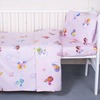 Постельное белье в детскую кроватку из поплина 5030/1 Бусинка розовый с простыней на резинке фото