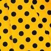 Бязь плательная 150 см 1422/4 Желтый фон черный крупный горох фото