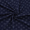 Ткань на отрез кулирка 1361-V4 Штрихи цвет темно-синий фото