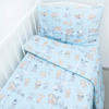 Постельное белье в детскую кроватку из перкаля 13042/1 Тедди с простыней на резинке фото
