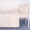 Постельное белье в детскую кроватку из перкаля 5318/2 Малыши цвет бежевый с простыней на резинке фото