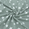 Ткань на отрез кулирка 1100-V2 Звезды цвет светлый хаки фото