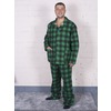 Пижама мужская фланель клетка 56-58 цвет зеленый фото