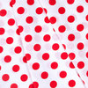 Ткань на отрез бязь плательная 150 см 1422/16А белый фон красный горох фото