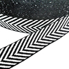 Тесьма черно-белая узкие полосы 2,5см 1 метр фото