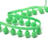 Тесьма с помпонами TBY-ТP-20 ширина 15-20 мм (упак 10 м) цвет S873 (028) неоновый зеленый фото