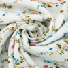 Ткань на отрез штапель 150 см D039 Кустовая роза на белом фото