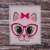 Декоративный элемент пришивной Кошка в очках 19,5*21 см фото