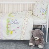 Постельное белье в детскую кроватку из сатина с простыней на резинке KT34 фото