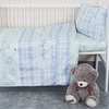 Постельное белье в детскую кроватку из сатина с простыней на резинке KT22 фото