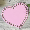 Цветное донышко для корзинки розовое сердце 17*14см фото