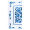Полотенце полулен 40/80 Цветы цвет синий фото