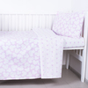Постельное белье в детскую кроватку из бязи 105 Микки розовый с простыней на резинке фото