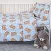 Постельное белье в детскую кроватку из бязи ГОСТ 1286/3 Соня голубой фото
