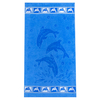 Полотенце махровое Дельфины 70/130 см цвет голубой фото