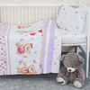 Постельное белье в детскую кроватку из поплина 10601/1 Малыш с простыней на резинке фото