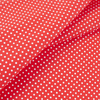 Ткань на отрез бязь плательная 150 см 1359/1 красный фон белый горох фото