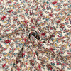 Ткань на отрез штапель 150 см 1006-2 Цветы на бежевом фото