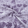 Ткань на отрез кулирка 2389-V1 Пионы цвет сиреневый фото