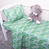 Постельное белье в детскую кроватку из поплина 2008/1 Монстера с простыней на резинке фото