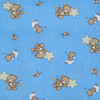 Ткань на отрез бязь 120 гр/м2 детская 150 см 7176 Мишка со звездой голубой фото