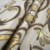 Портьерная ткань с люрексом 150 см на отрез 5222 цвет серый/золото фото