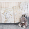 Постельное белье в детскую кроватку из поплина 11350/1 Медвежата с простыней на резинке фото