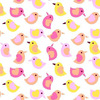Ткань на отрез фланель 90 см 95033 Птички цвет розовый фото