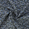 Ткань на отрез штапель 150 см 20015 Голубые цветы на сером фото
