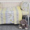 Постельное белье в детскую кроватку из бязи 8069/1 Кролик желтый фото