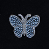 Термоаппликация ТАС 147 бабочка голубая 7,5см фото
