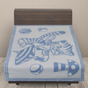 Одеяло детское байковое жаккардовое 100/140 см коты цвет синий фото