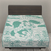 Одеяло детское байковое жаккардовое 100/140 см щенки цвет зеленый фото
