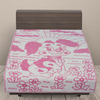 Одеяло детское байковое жаккардовое 100/140 см щенки цвет розовый фото