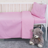 Постельное белье в детскую кроватку из бязи цвет розовый фото