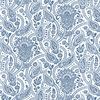 Ткань на отрез рогожка 150 см 3045-1 Персия цвет синий фото