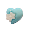 Пуговица детская сборная Сердце с цветком 15 мм цвет св-голубой упаковка 24 шт фото